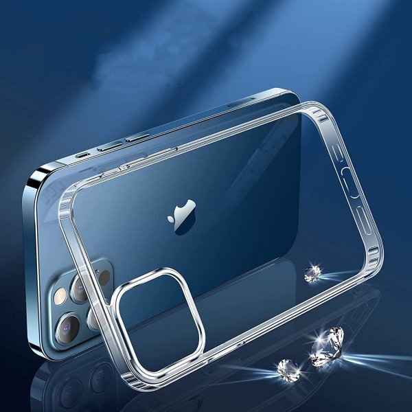 iPhone 12 Pro Max Deksel TPU MagSafe Støtsikker Transparent