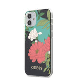 Guess iPhone 12 Mini Deksel Flower Cover N.1 Svart