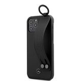Mercedes Benz iPhone 12 Mini Deksel Hand Strap Case Svart