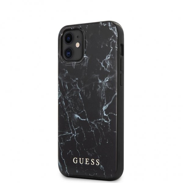 Guess iPhone 12 Mini Deksel Marble Cover Svart