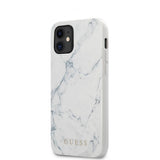 Guess iPhone 12 Mini Deksel Marble Cover Hvit