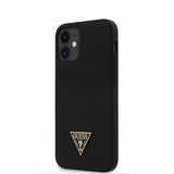 Guess iPhone 12 Mini Deksel Metal Triangle Svart