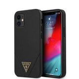 Guess iPhone 12 Mini Deksel Saffiano V Stitch Svart