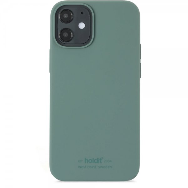 holdit iPhone 12 Mini Deksel Silikon Moss Green