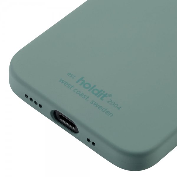 holdit iPhone 12 Mini Deksel Silikon Moss Green