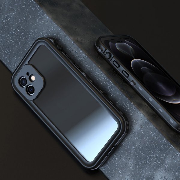 Redpepper iPhone 12 Deksel Vanntett IP68 Svart