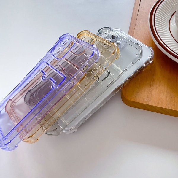 iPhone 12 Deksel Kortholder Støtsikker Transparent