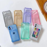 iPhone 12 Deksel Kortholder Støtsikker Transparent