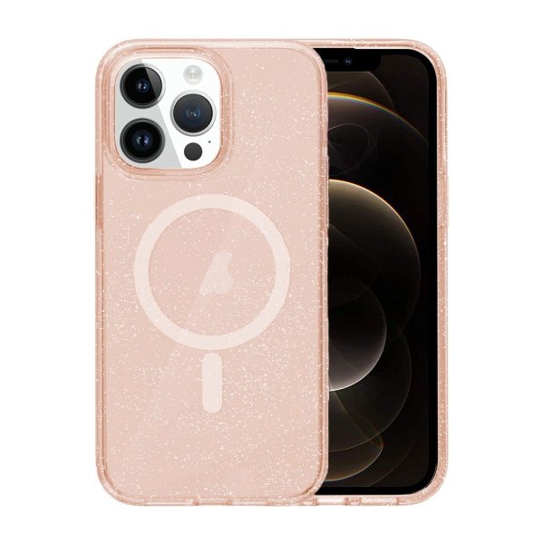 iPhone 12/iPhone 12 Pro Deksel Glitter MagSafe Gull