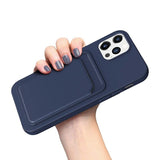 iPhone 12/iPhone 12 Pro Deksel Kortholder Blå