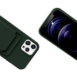 iPhone 12/iPhone 12 Pro Deksel Kortholder Grønn