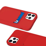 iPhone 12/iPhone 12 Pro Deksel Kortholder Rød