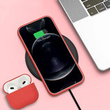 Rvelon iPhone 12/iPhone 12 Pro Deksel Silikon Rosa