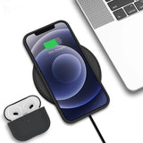 Rvelon iPhone 12/iPhone 12 Pro Deksel Silikon Svart
