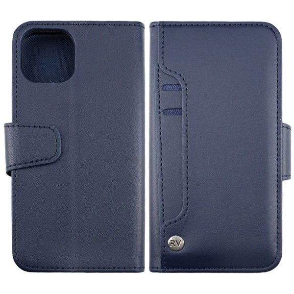 Rvelon iPhone 12/iPhone 12 Pro Etui Utbrettbar Kortlomme Blå