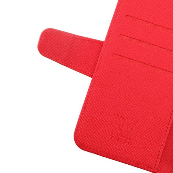 Rvelon iPhone 12/iPhone 12 Pro Etui Utbrettbar Kortlomme Rød