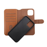 Rvelon iPhone 12/iPhone 12 Pro Etui Detachable Wallet Case Brun