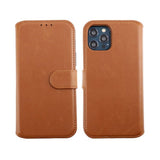 Rvelon iPhone 12/iPhone 12 Pro Etui Detachable Wallet Case Brun
