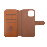 Rvelon iPhone 12/iPhone 12 Pro Etui Detachable Wallet Case Brun