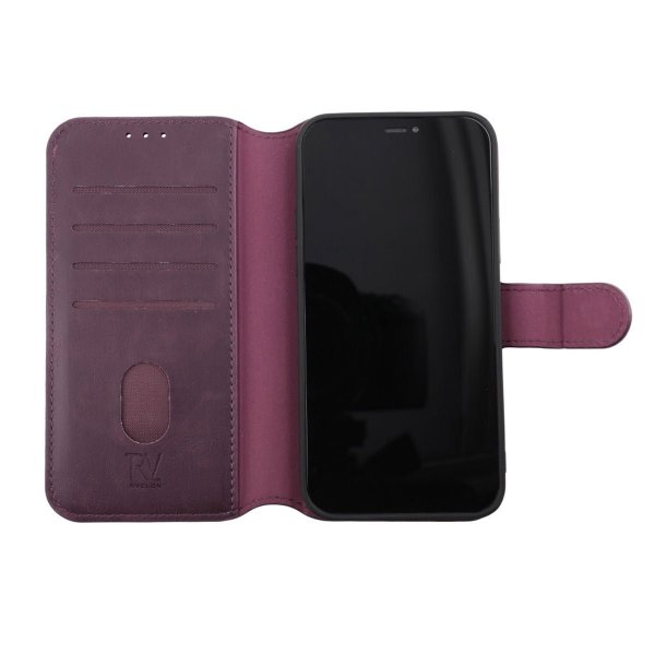 Rvelon iPhone 12/iPhone 12 Pro Etui Detachable Wallet Case Lilla