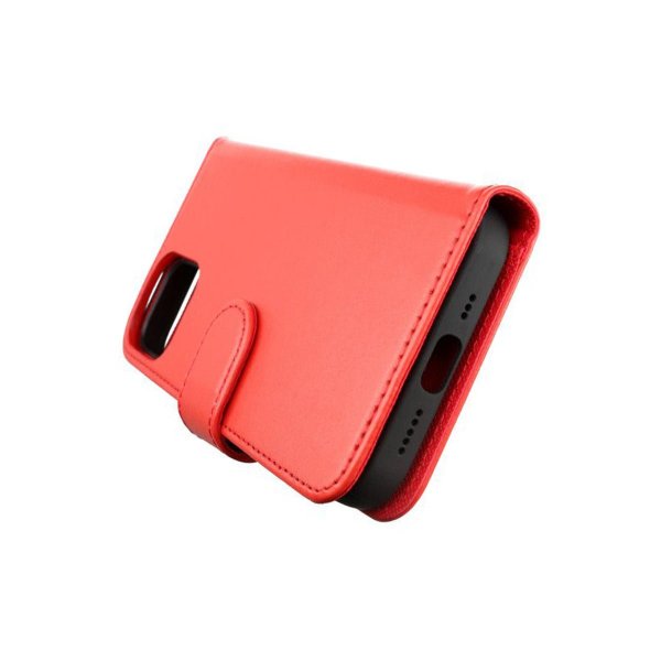 Rvelon iPhone 12/iPhone 12 Pro Etui Detachable Wallet Case Rød