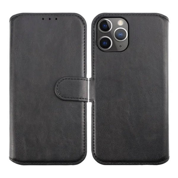 Rvelon iPhone 12/iPhone 12 Pro Etui Detachable Wallet Case Svart