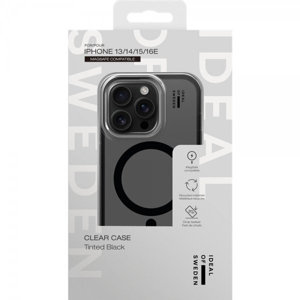 Ideal of Sweden iPhone 13/14/15/16e/17e Deksel Clear Case MagSafe Tinted Black