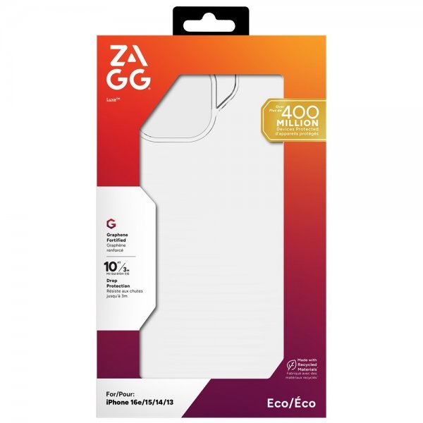 Zagg iPhone 13/14/15/16e/17e Deksel Luxe Transparent