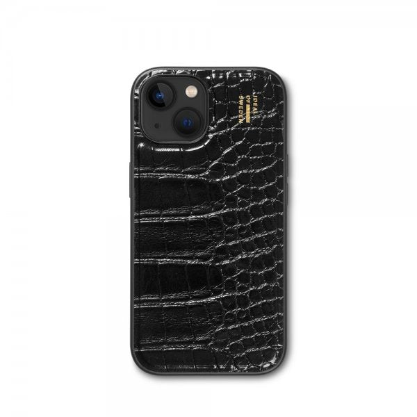 Ideal of Sweden iPhone 13/14/15/16e/17e Deksel Vegan Leather Case MagSafe Black Croco