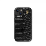 Ideal of Sweden iPhone 13/14/15/16e/17e Deksel Vegan Leather Case MagSafe Black Croco