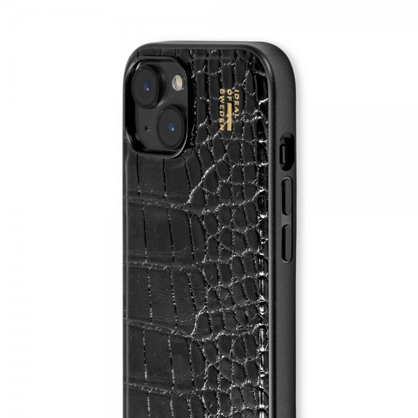 Ideal of Sweden iPhone 13/14/15/16e/17e Deksel Vegan Leather Case MagSafe Black Croco