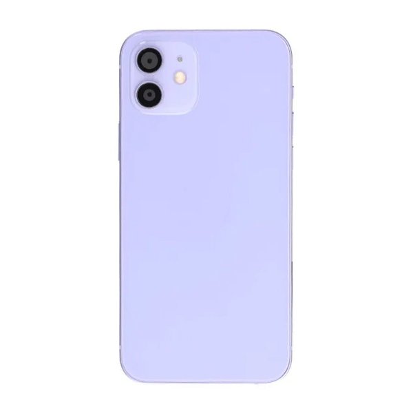 iPhone 12 bakside med komplett ramme OEM - lilla