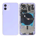 iPhone 12 bakside med komplett ramme OEM - lilla
