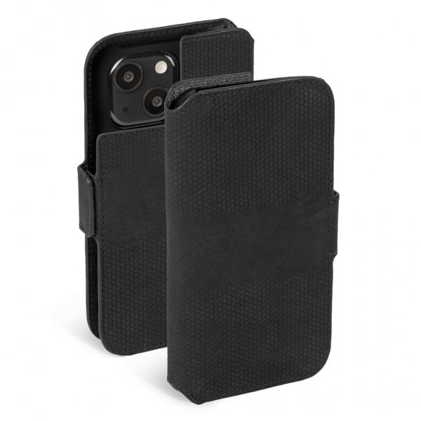 Krusell iPhone 13 Etui Leather PhoneWallet Svart