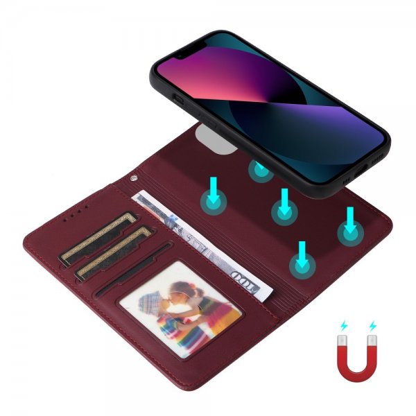 Betopnice iPhone 13 Etui Avtagbart Deksel 005 Rød