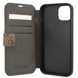Guess iPhone 13 Etui Metal Logo Brun