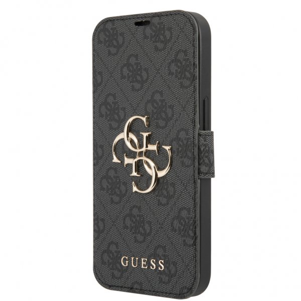 Guess iPhone 13 Etui Metal Logo Grå
