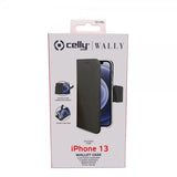 Celly iPhone 13 Etui Wally Wallet Case Svart