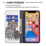 iPhone 13 Pro Etui Flip Motiv Kvinne