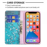 iPhone 13 Pro Etui Flip Motiv Plomme Blomstrer