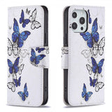 iPhone 13 Pro Etui Motiv Blå Og Hvite Sommerfugler