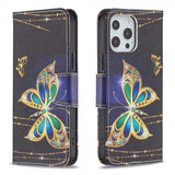 iPhone 13 Pro Etui Motiv Glitter Sommerfugler