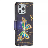 iPhone 13 Pro Etui Motiv Glitter Sommerfugler