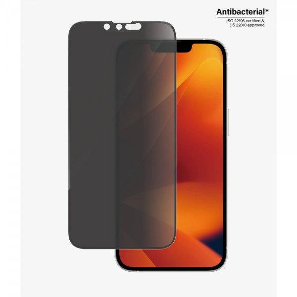 PanzerGlass iPhone 13/iPhone 13 Pro/iPhone 14 Skjermbeskytter Ultra-Wide Fit Privacy EasyAligner