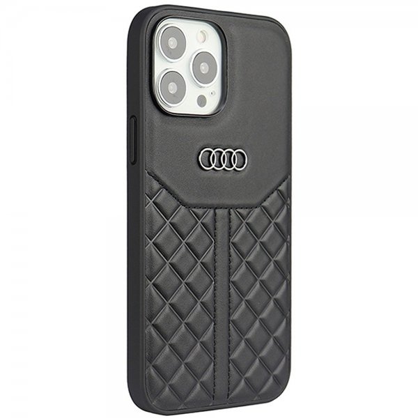 Audi iPhone 13/iPhone 13 Pro Deksel Genuine Leather Case Svart
