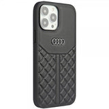 Audi iPhone 13/iPhone 13 Pro Deksel Genuine Leather Case Svart