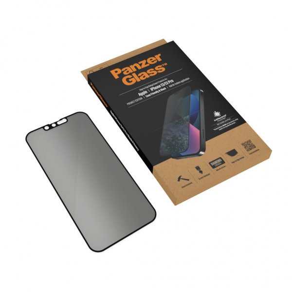 PanzerGlass iPhone 13/iPhone 13 Pro Skjermbeskytter Edge-to-Edge Case Friendly Privacy