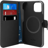 Puro iPhone 13/iPhone 14 Etui Detachable MagSafe Wallet Case Svart