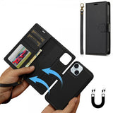 Nordic Covers iPhone 13/iPhone 14 Etui med avtakbart MagSafe-deksel Raven Black