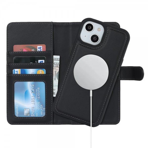 iPhone 13/iPhone 14 Etui Avtagbart Deksel MagSafe Svart